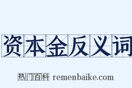 资本金反义词是什么意思的图片